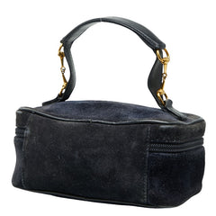 グッチ ホースビット バニティバッグ ポーチ 032.1705.0141 ネイビー スウェード レザー レディース GUCCI 【中古】