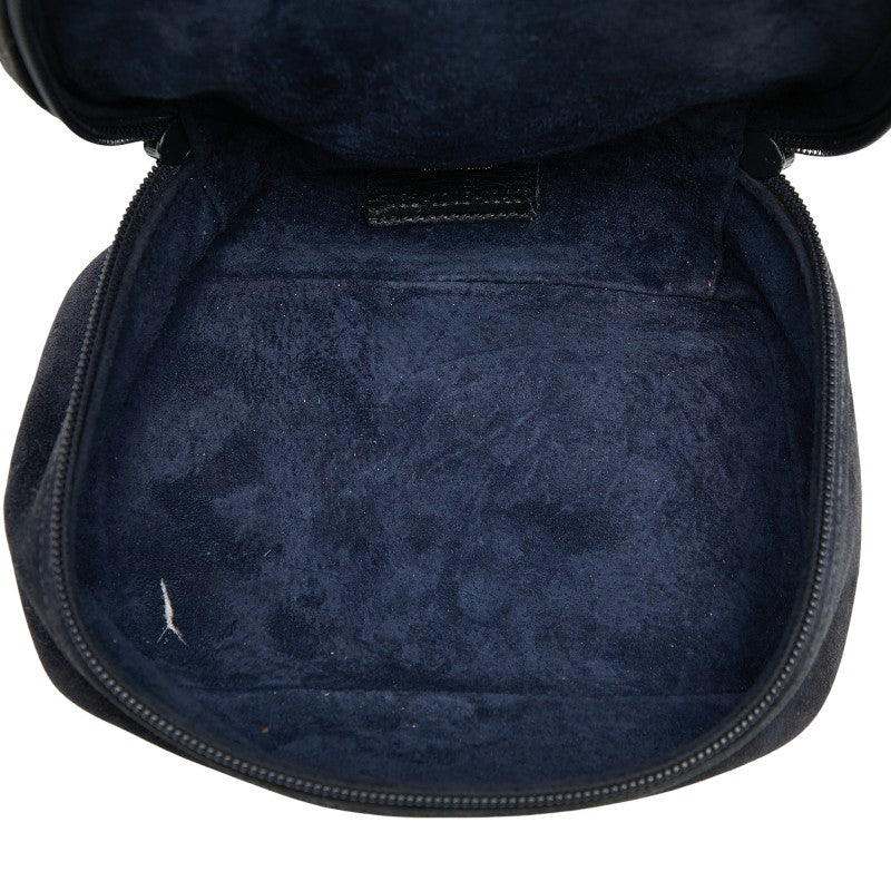 グッチ ホースビット バニティバッグ ポーチ 032.1705.0141 ネイビー スウェード レザー レディース GUCCI 【中古】