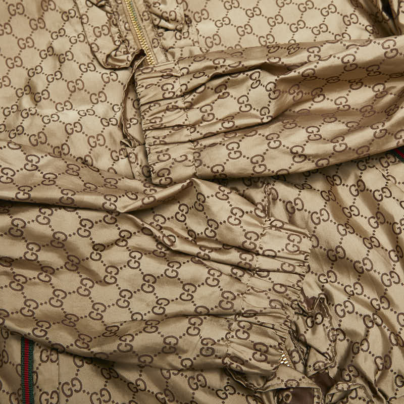 グッチ GG シェリーライン ナイロンジャケット ウインドブレーカー サイズ：6 ベージュ マルチカラー ナイロン ポリエステル キッズ GUCCI 【中古】