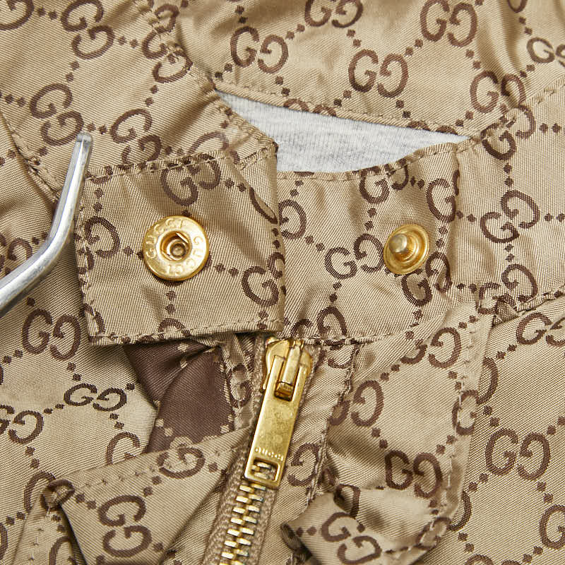 グッチ GG シェリーライン ナイロンジャケット ウインドブレーカー サイズ：6 ベージュ マルチカラー ナイロン ポリエステル キッズ GUCCI 【中古】