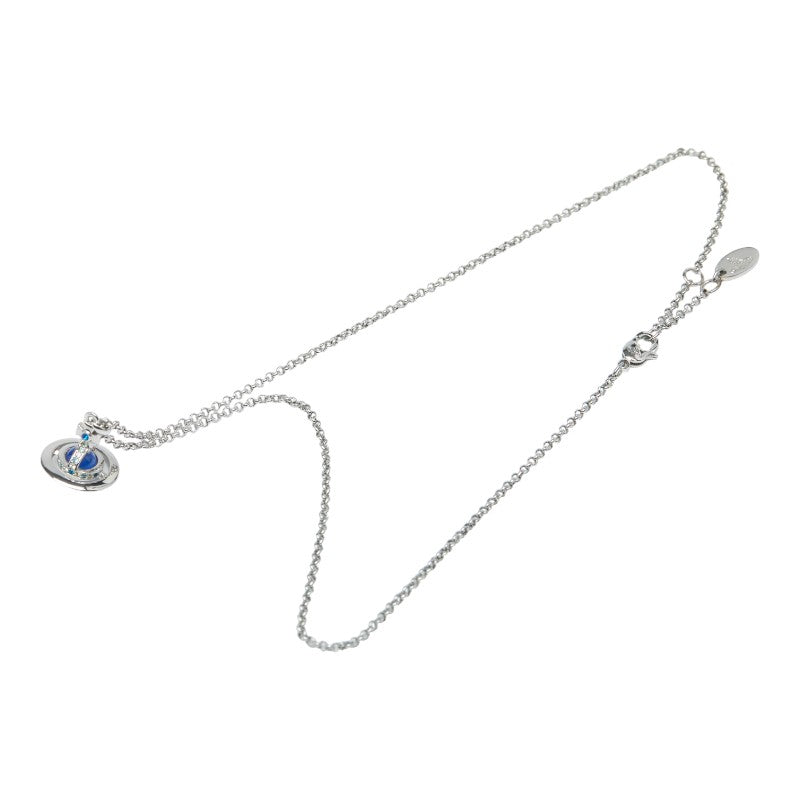 ヴィヴィアンウエストウッド オーブ ラインストーン ネックレス シルバー マルチカラー メタル レディース Vivienne Westwood 【中古】