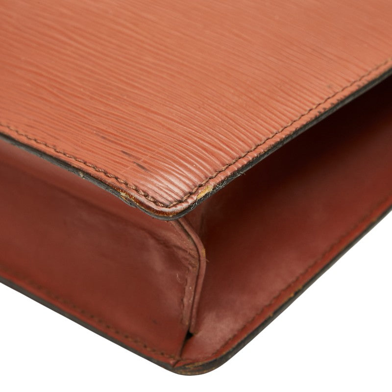 ルイ ヴィトン エピ ポシェット セリエ ドラゴンヌ セカンドバッグ M52613 ケニアブラウン レザー メンズ LOUIS VUITTON 【中古】