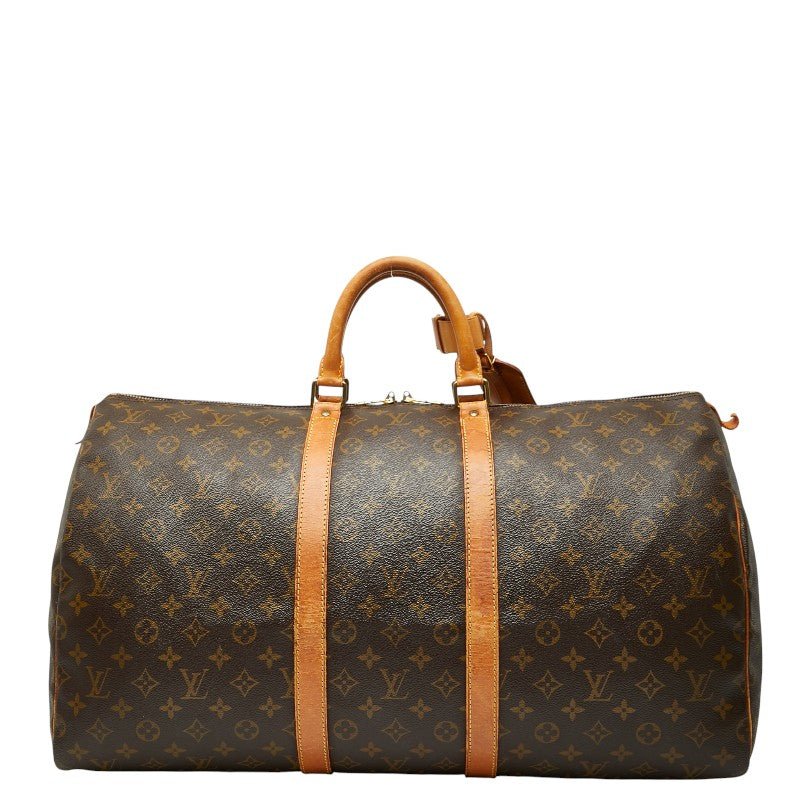 ルイ ヴィトン モノグラム キーポル55 ボストンバッグ トラベルバッグ M41424 ブラウン PVC レザー レディース LOUIS VUITTON 【中古】