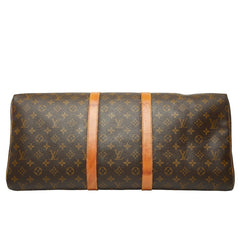 ルイ ヴィトン モノグラム キーポル55 ボストンバッグ トラベルバッグ M41424 ブラウン PVC レザー レディース LOUIS VUITTON 【中古】
