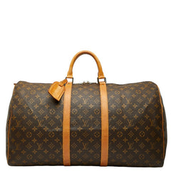 ルイ ヴィトン モノグラム キーポル55 ボストンバッグ トラベルバッグ M41424 ブラウン PVC レザー レディース LOUIS VUITTON 【中古】