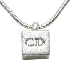 ディオール CDロゴ キューブ ネックレス シルバー メタル レディース Dior 【中古】