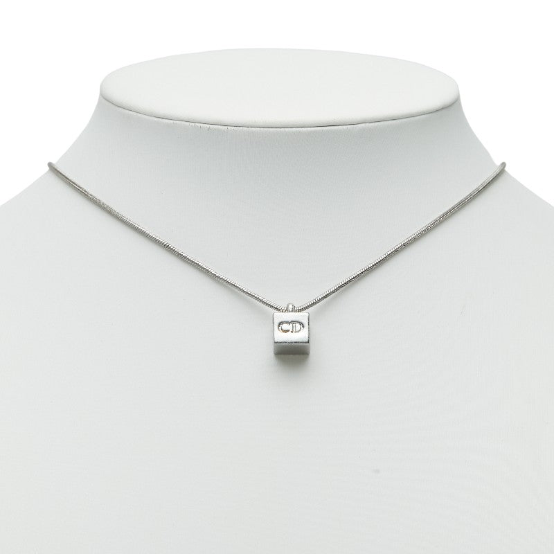 ディオール CDロゴ キューブ ネックレス シルバー メタル レディース Dior 【中古】