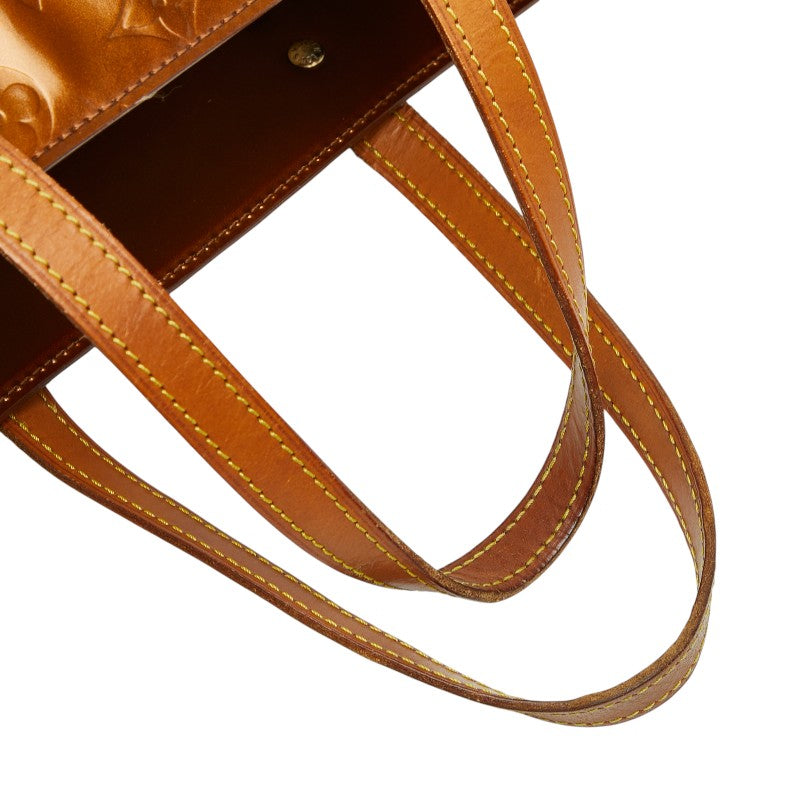 ルイ ヴィトン モノグラム ヴェルニ リードMM トートバッグ M91143 ブロンズ ブラウン パテントレザー レディース LOUIS VUITTON 【中古】