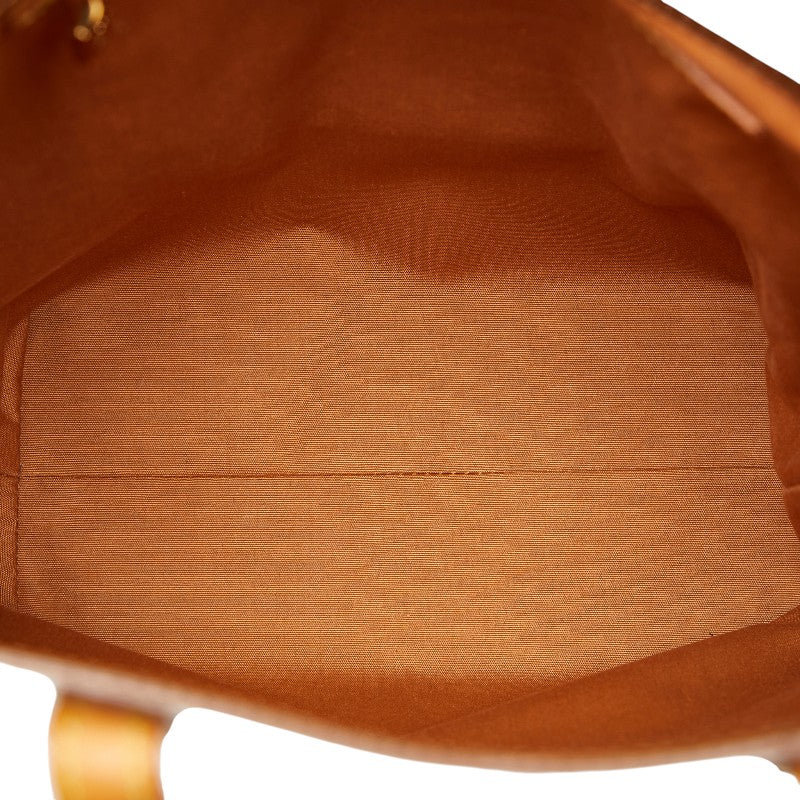 ルイ ヴィトン モノグラム ヴェルニ リードMM トートバッグ M91143 ブロンズ ブラウン パテントレザー レディース LOUIS VUITTON 【中古】