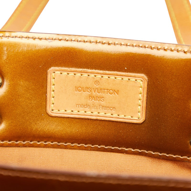 ルイ ヴィトン モノグラム ヴェルニ リードMM トートバッグ M91143 ブロンズ ブラウン パテントレザー レディース LOUIS VUITTON 【中古】