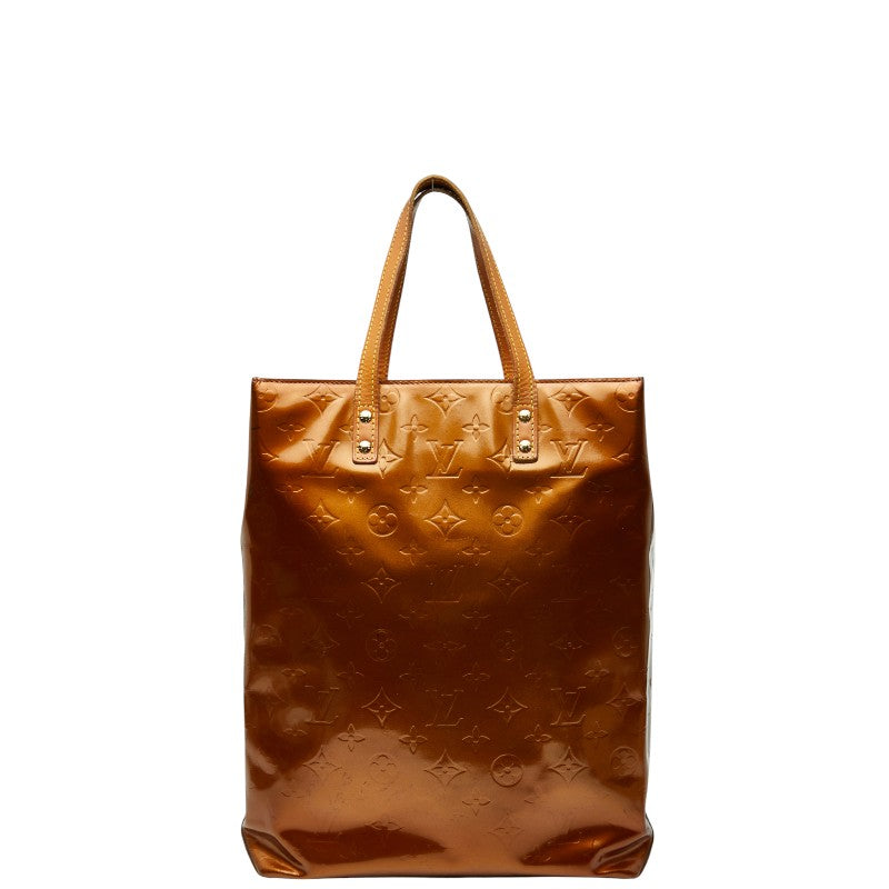 ルイ ヴィトン モノグラム ヴェルニ リードMM トートバッグ M91143 ブロンズ ブラウン パテントレザー レディース LOUIS VUITTON 【中古】