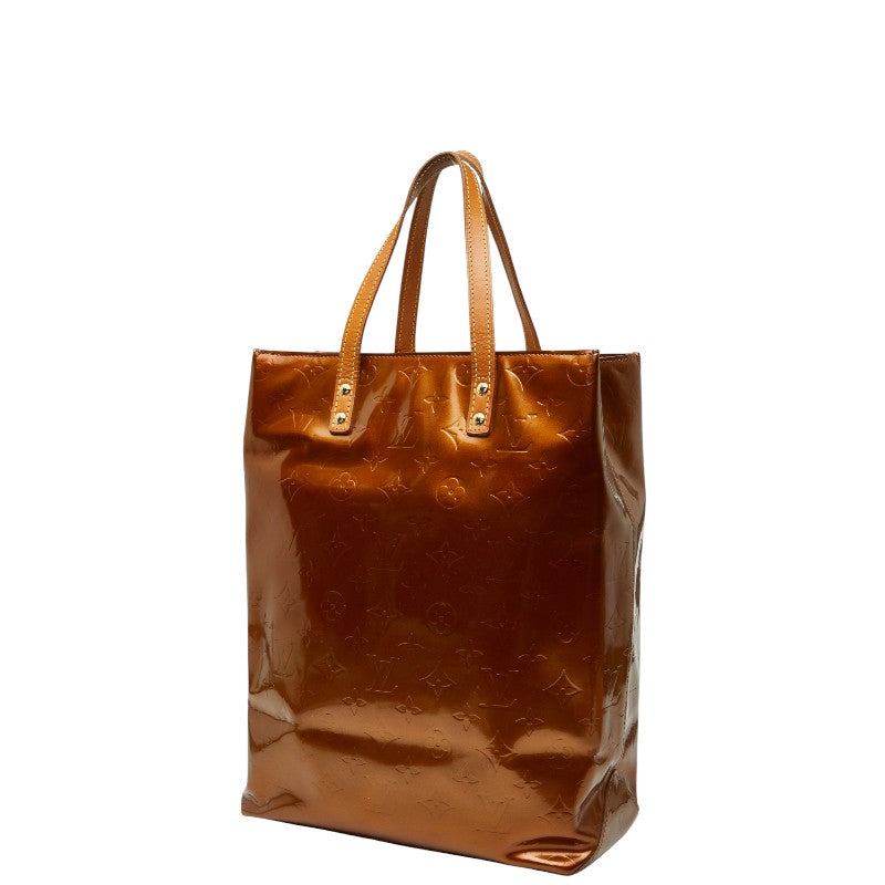 ルイ ヴィトン モノグラム ヴェルニ リードMM トートバッグ M91143 ブロンズ ブラウン パテントレザー レディース LOUIS VUITTON 【中古】