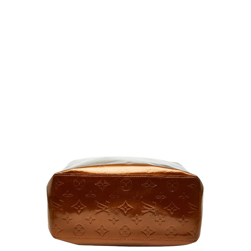 ルイ ヴィトン モノグラム ヴェルニ リードMM トートバッグ M91143 ブロンズ ブラウン パテントレザー レディース LOUIS VUITTON 【中古】