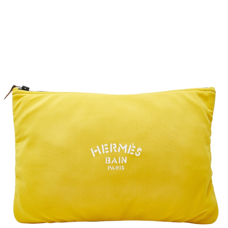 エルメス トゥルース フラット ネオバンGM ポーチ クラッチバッグ イエロー ポリアミド/エラスタン レディース HERMES 【中古】