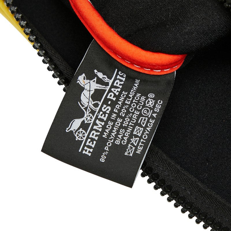 エルメス トゥルース フラット ネオバンGM ポーチ クラッチバッグ イエロー ポリアミド/エラスタン レディース HERMES 【中古】