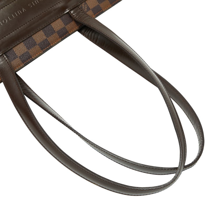 ルイ ヴィトン ダミエ パリオリPM ハンドバッグ トートバッグ N51123 ブラウン PVC レザー レディース LOUIS VUITTON 【中古】
