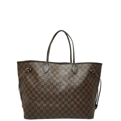 ルイ ヴィトン ダミエ ネヴァーフルGM トートバッグ N51106 ブラウン PVC レザー レディース LOUIS VUITTON 【中古】