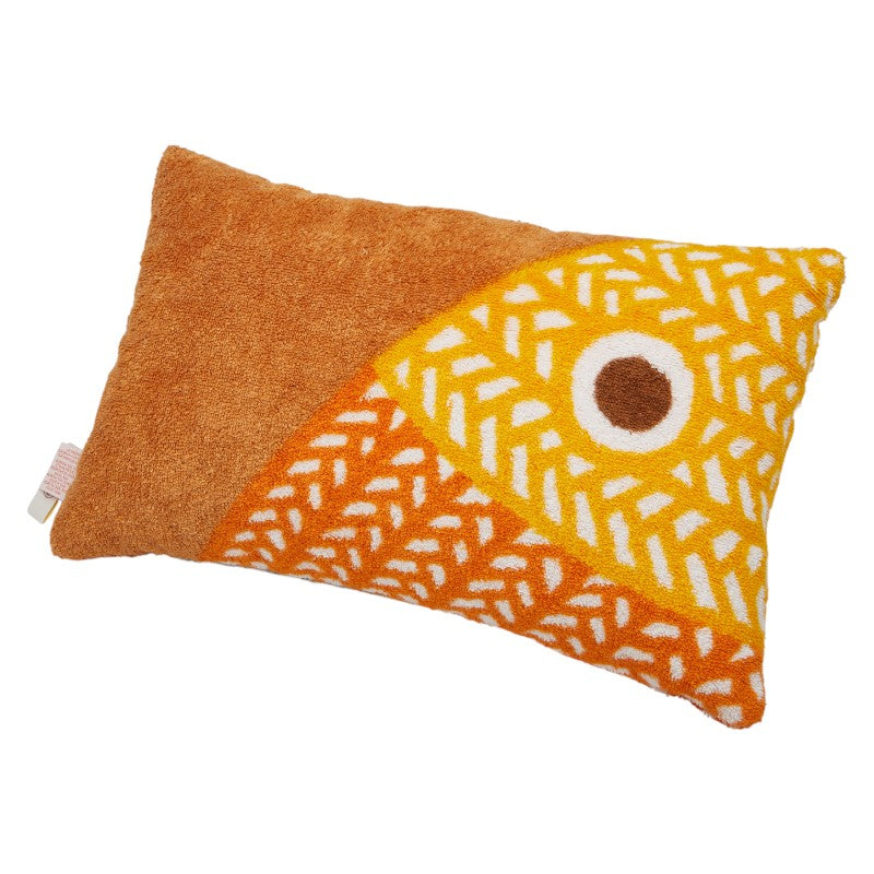 エルメス Poisson Natte ポワソン ナッテ ビーチクッション ブラウン オレンジ マルチカラー コットン ポリエステル レディース HERMES 【中古】
