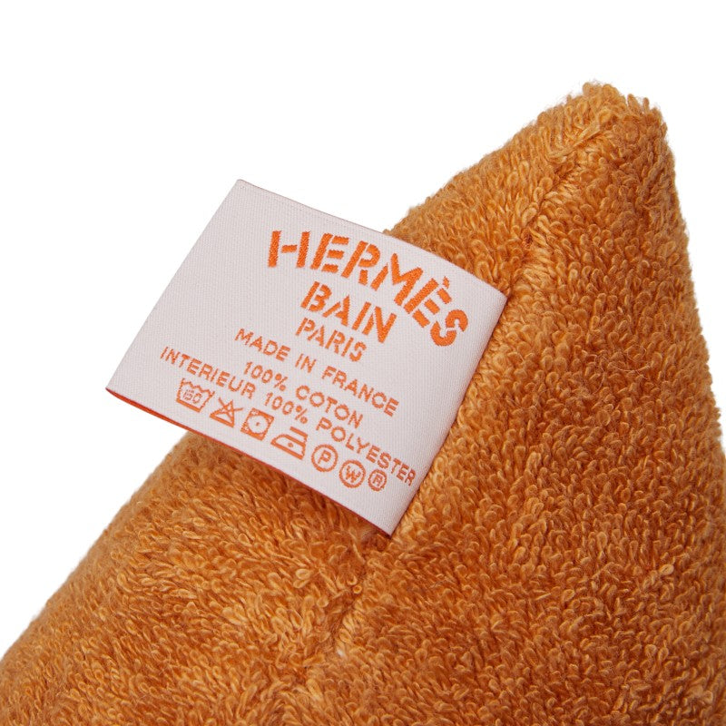 エルメス Poisson Natte ポワソン ナッテ ビーチクッション ブラウン オレンジ マルチカラー コットン ポリエステル レディース HERMES 【中古】