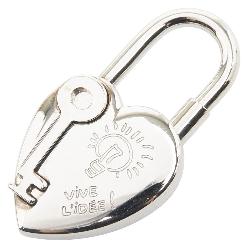 エルメス ファンタジー ハート キー モチーフ カデナ チャーム シルバー メタル レディース HERMES 【中古】