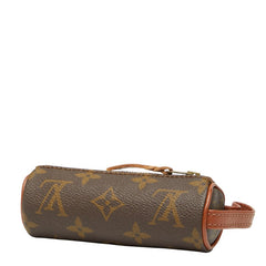 ルイ ヴィトン モノグラム エテュイ トロワ ボールドゥ ゴルフ ポーチ ゴルフボールケース M58249 ブラウン PVC レザー レディース LOUIS VUITTON 【中古】