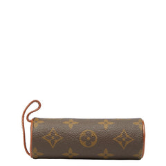 ルイ ヴィトン モノグラム エテュイ トロワ ボールドゥ ゴルフ ポーチ ゴルフボールケース M58249 ブラウン PVC レザー レディース LOUIS VUITTON 【中古】