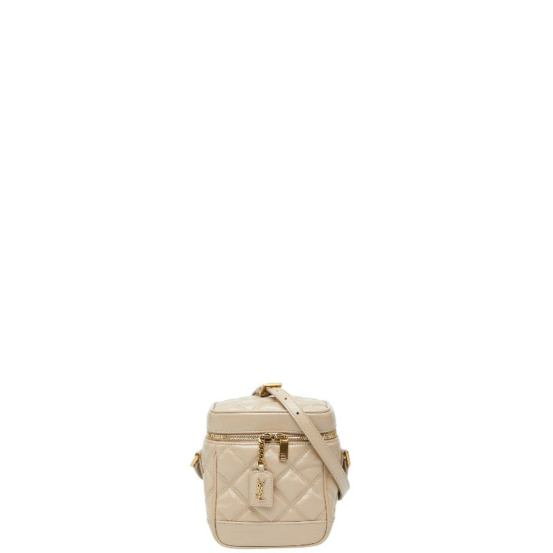 サンローラン 80’S バニティバッグ ショルダーバッグ ベージュ レザー レディース SAINT LAURENT 【中古】