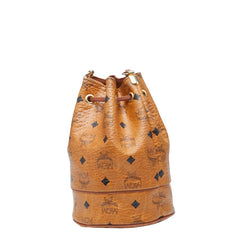 エム シー エム ヴィセトス ロゴグラム ショルダーバッグ ブラウン PVC レザー レディース MCM 【中古】