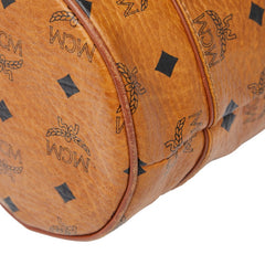 エム シー エム ヴィセトス ロゴグラム ショルダーバッグ ブラウン PVC レザー レディース MCM 【中古】