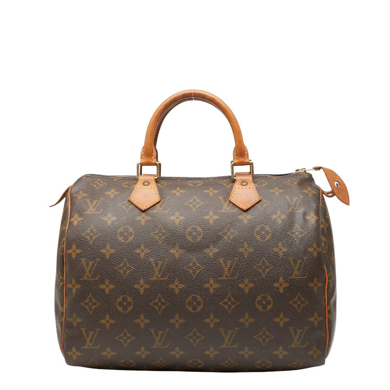 ルイ ヴィトン モノグラム スピーディ30 ハンドバッグ M41526 ブラウン PVC レザー レディース LOUIS VUITTON 【中古】