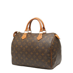 ルイ ヴィトン モノグラム スピーディ30 ハンドバッグ M41526 ブラウン PVC レザー レディース LOUIS VUITTON 【中古】