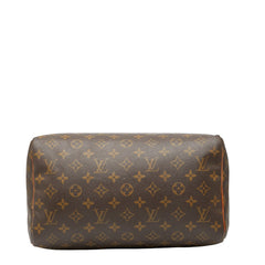 ルイ ヴィトン モノグラム スピーディ30 ハンドバッグ M41526 ブラウン PVC レザー レディース LOUIS VUITTON 【中古】