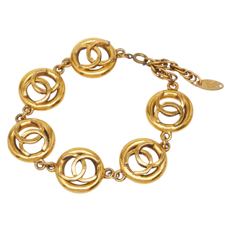 シャネル ココマーク ブレスレット ゴールド メッキ レディース CHANEL 【中古】