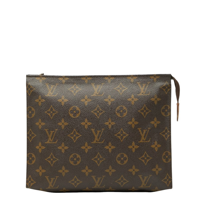 ルイ ヴィトン モノグラム ポッシュ トワレット26 クラッチバッグ M47542 ブラウン PVC レザー レディース LOUIS VUITTON 【中古】