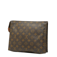 ルイ ヴィトン モノグラム ポッシュ トワレット26 クラッチバッグ M47542 ブラウン PVC レザー レディース LOUIS VUITTON 【中古】