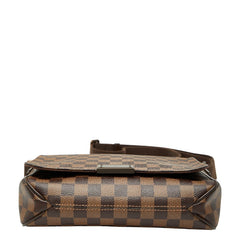 ルイ ヴィトン ダミエ ディストリクトPM ショルダーバッグ メッセンジャーバッグ N41213 ブラウン PVC レザー レディース LOUIS VUITTON 【中古】