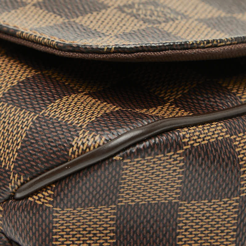 ルイ ヴィトン ダミエ ディストリクトPM ショルダーバッグ メッセンジャーバッグ N41213 ブラウン PVC レザー レディース LOUIS VUITTON 【中古】