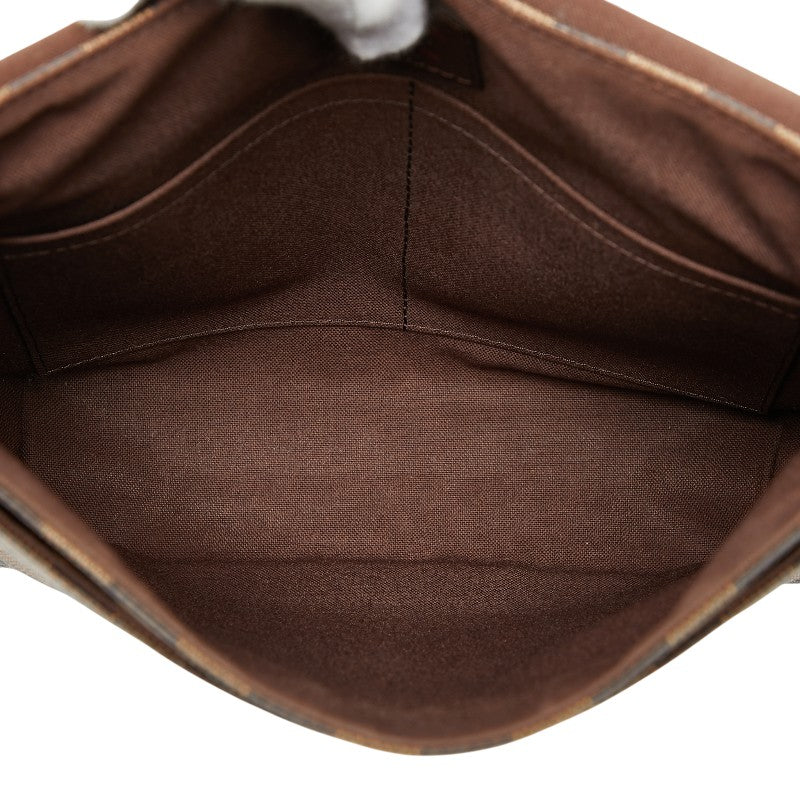 ルイ ヴィトン ダミエ ディストリクトPM ショルダーバッグ メッセンジャーバッグ N41213 ブラウン PVC レザー レディース LOUIS VUITTON 【中古】