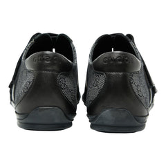 グッチ GGキャンバス ベルクロ ローカット スニーカー サイズ：8.5 093391 ブラック キャンバス レザー メンズ GUCCI 【中古】