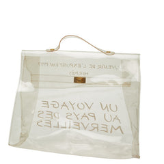 エルメス ビニールケリー 不思議の国 エルメスへの旅 ハンドバッグ クリア ビニール レディース HERMES 【中古】