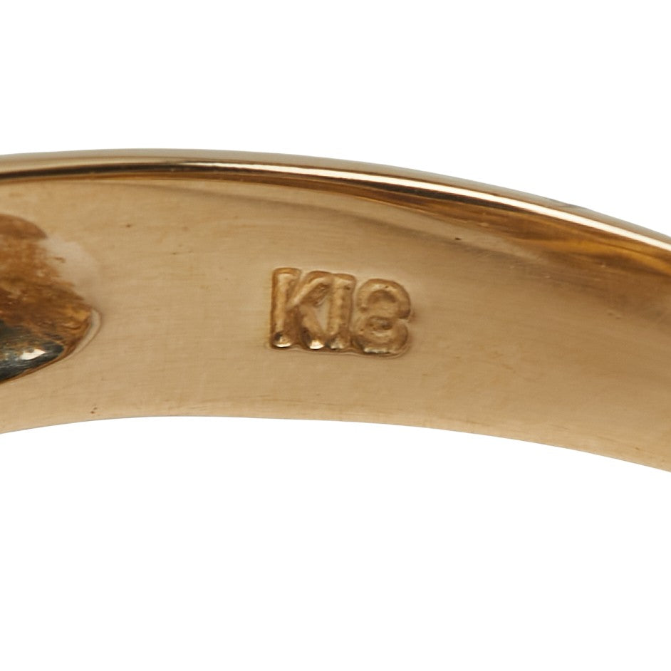 K18YG イエローゴールド ダイヤ1.00ct リング 指輪 レディース 13号 【中古】