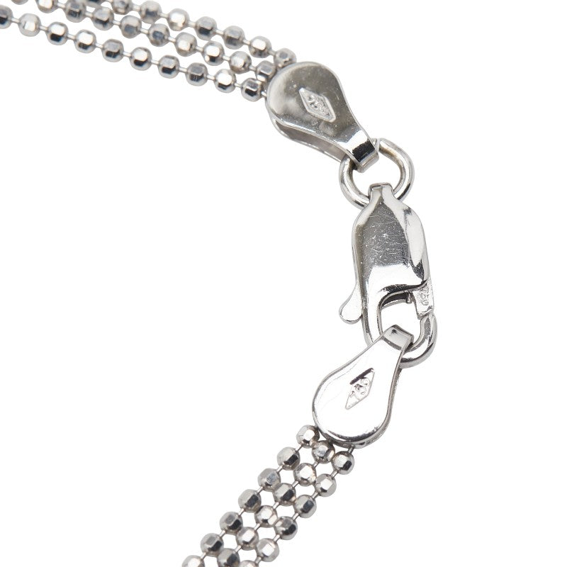 K18WG ホワイトゴールド ダイヤ0.35ct 白蝶真珠14～15mm 黒蝶真珠10～10.5mm ペンダントネックレス レディース 【中古】