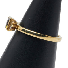 コムサ デ モード K18YG イエローゴールド シトリントパーズ ダイヤ0.04ct リング 指輪 レディース COMME CA DU MODE 14号 【中古】