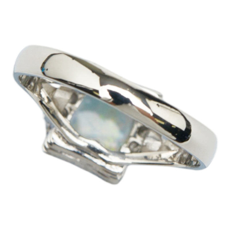 Pt900 プラチナ オパール0.80ct ダイヤ0.07ct リング 指輪 レディース 12号 【中古】