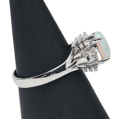 Pt900 プラチナ オパール0.80ct ダイヤ0.07ct リング 指輪 レディース 12号 【中古】