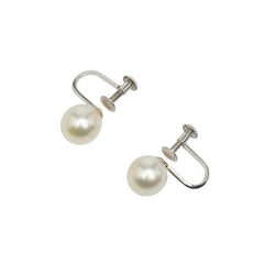 Pt900 プラチナ アコヤパール7.6～7.7mm イヤリング レディース 【中古】