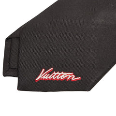 ルイ ヴィトン ロゴ ネクタイ M78471 ブラック シルク メンズ LOUIS VUITTON 【中古】