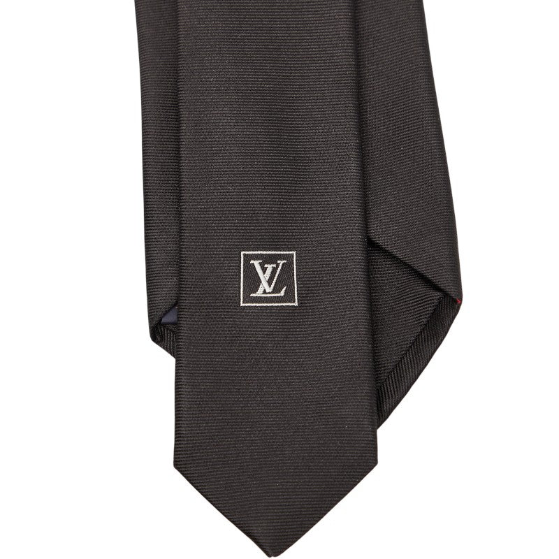 ルイ ヴィトン ロゴ ネクタイ M78471 ブラック シルク メンズ LOUIS VUITTON 【中古】