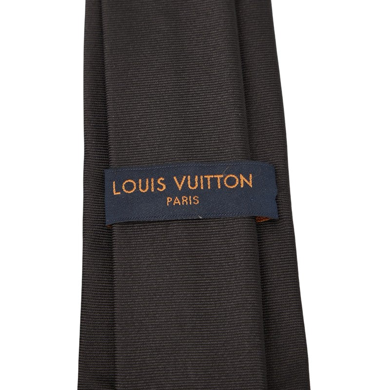 ルイ ヴィトン ロゴ ネクタイ M78471 ブラック シルク メンズ LOUIS VUITTON 【中古】