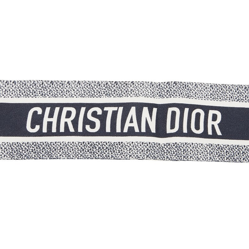 クリスチャンディオール トワル ドゥ ジュイ ソヴァージュ ミッツァ スカーフ ホワイト グレー レディース Christian Dior 【中古】